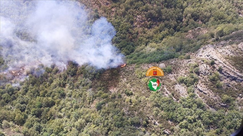 Incendio a Castellare/Ponticelli nel Comune di Reggello