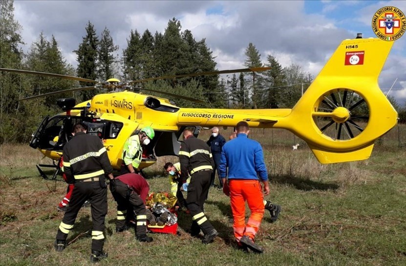 83enne infortunato nel bosco. Aggiornamenti e foto dell'intervento