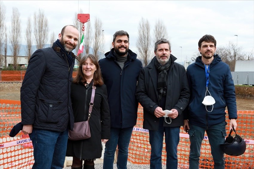 La posa della prima pietra del Palagemignani