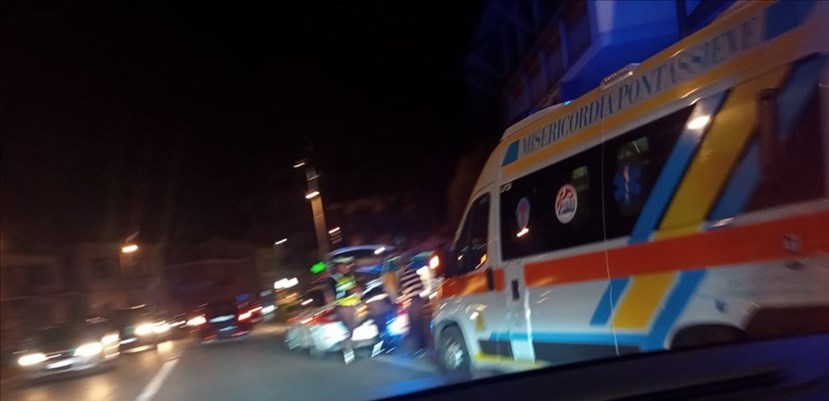 Investimento a Sieci - i soccorsi e la municipale sul luogo