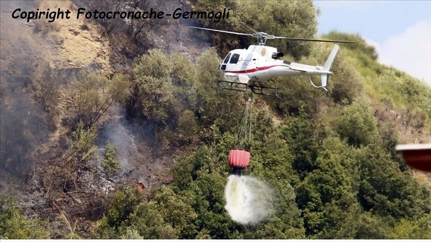 Elicottero in azione. Foto di repertorio