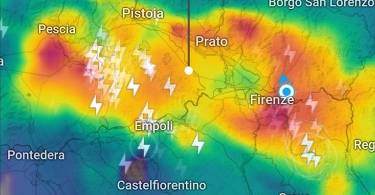 la massa temporalesca sulla metrocittà di Firenze
