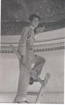 Restaurata la storica targa di Tito Chini a Palazzuolo