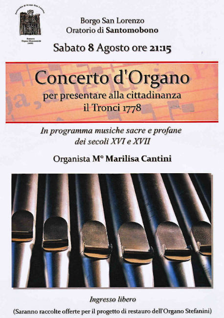Concerto d’organo nell’ oratorio di Sant’Omobono