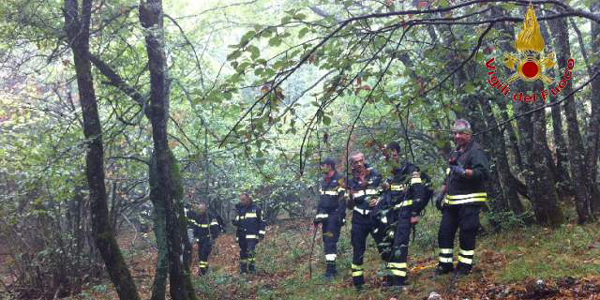 Disperso cercatore di funghi a Firenzuola