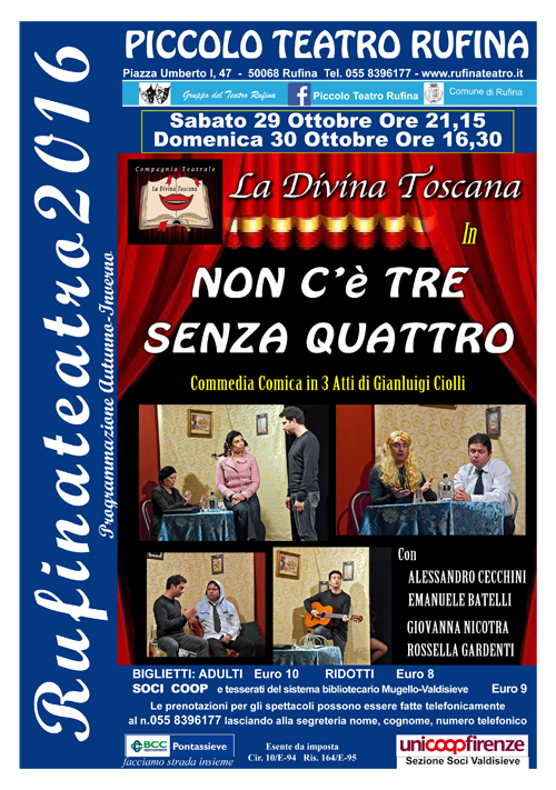 Manifesto Non c'è tre senza quattro