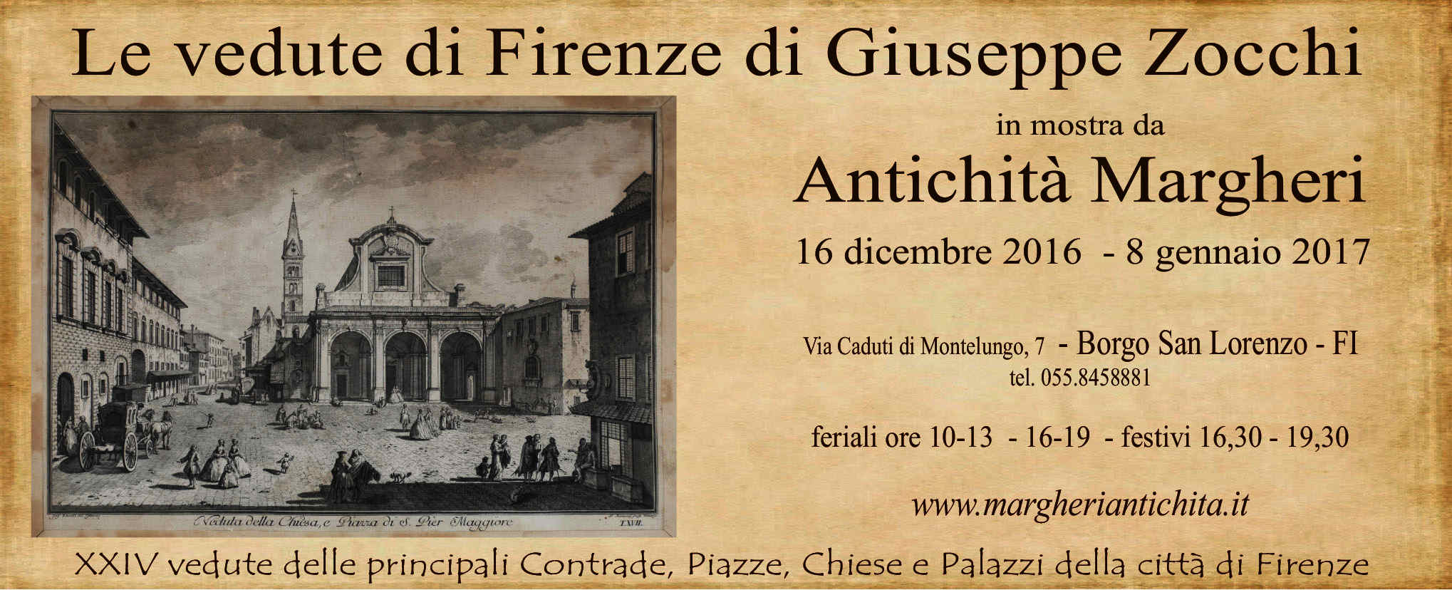 Significative vedute di Giuseppe Zocchi in mostra a Borgo