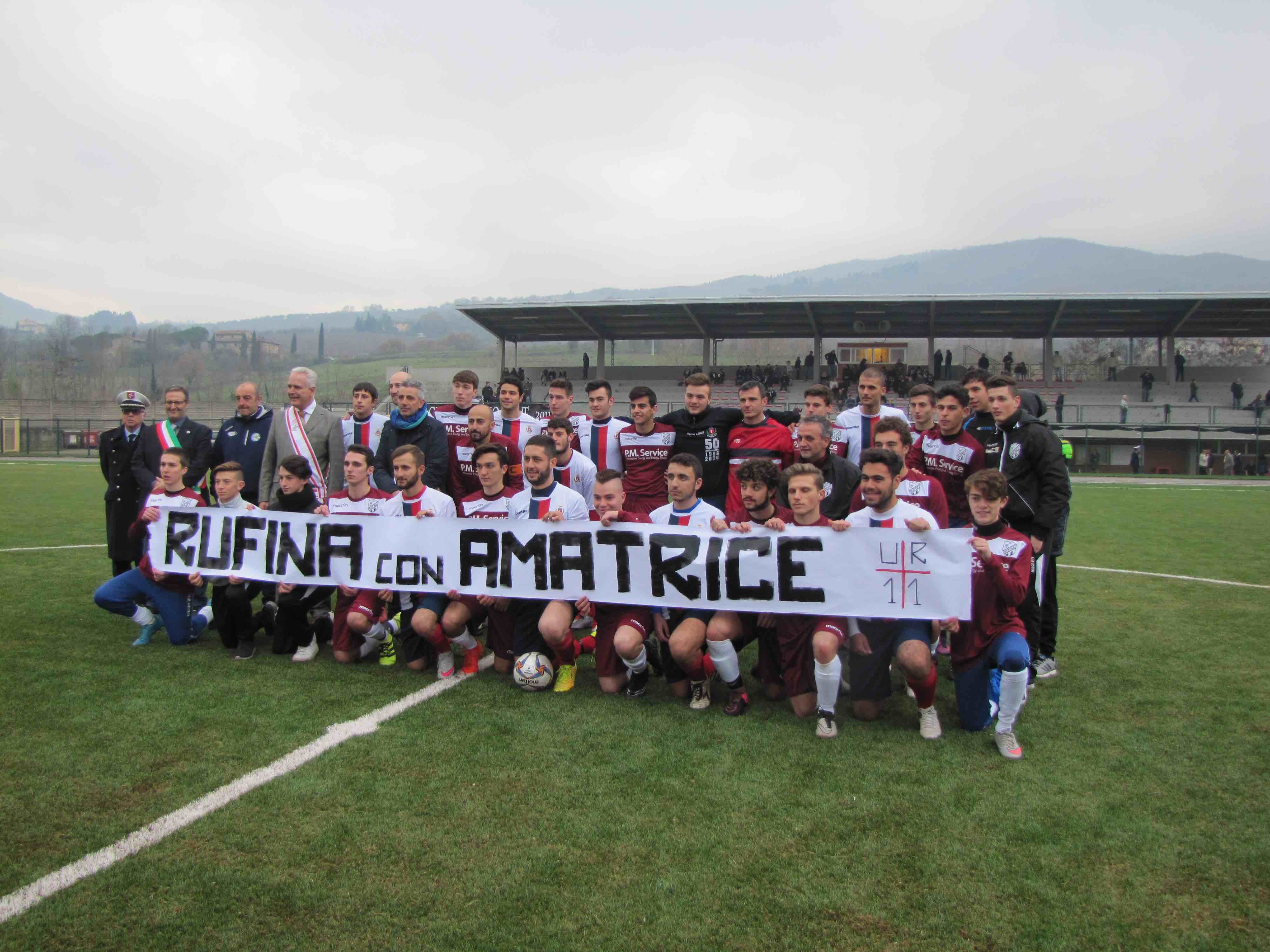 Da Rufina 5mila euro all'Amatrice calcio. Inaugurato il nuovo manto