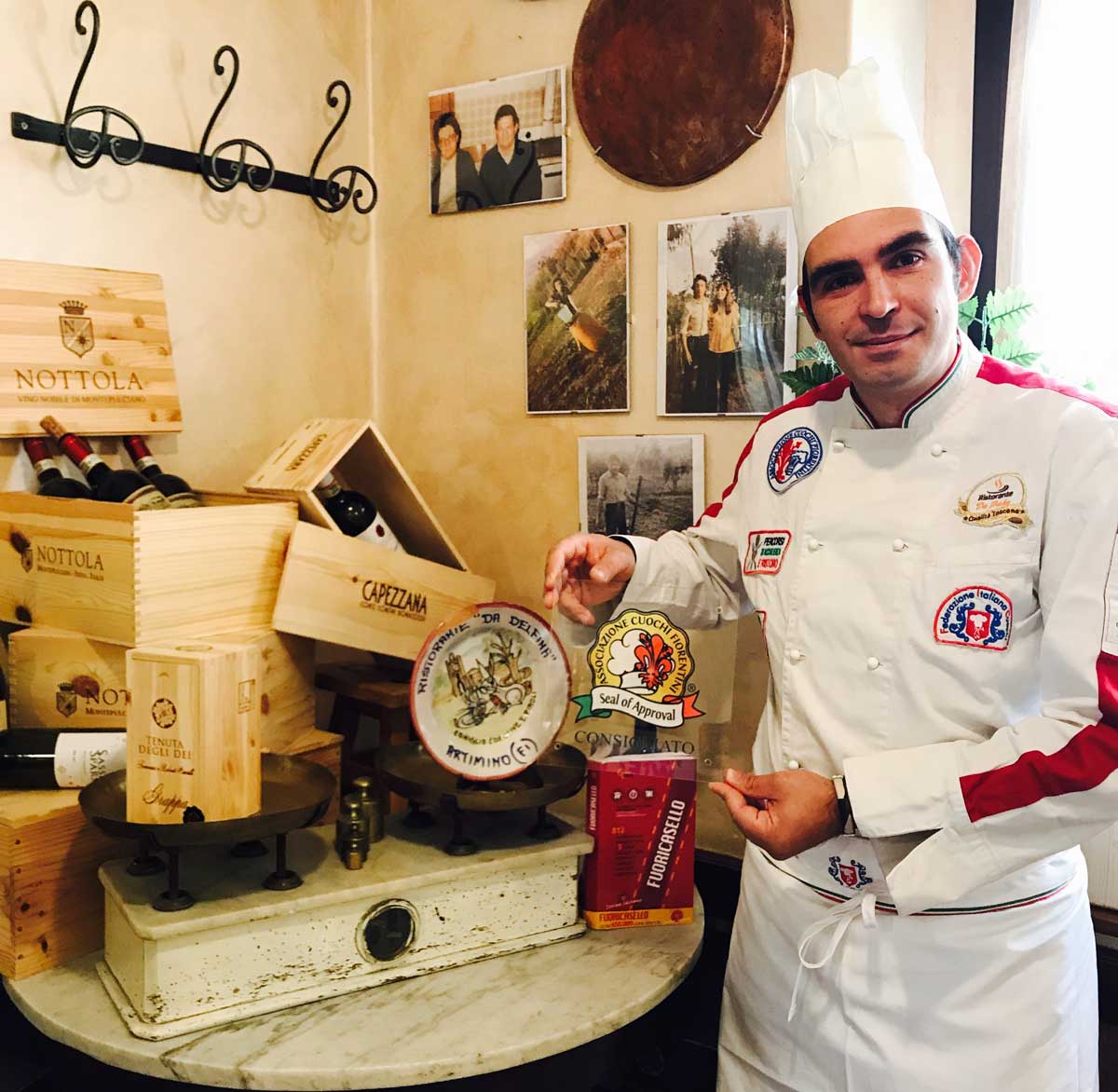 Ristorante "da Pako" a Bruscoli: un'eccellenza. Lo dice l'Associazione Cuochi Fiorentini.