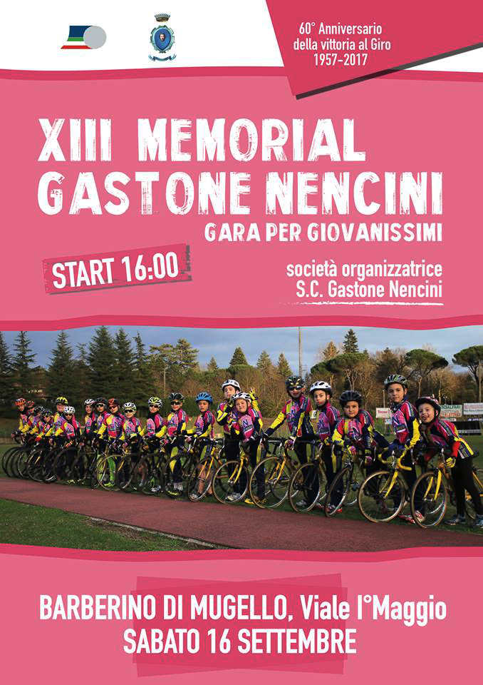 XIII Memorial. Gara sportiva in onore di Gastone Nencini
