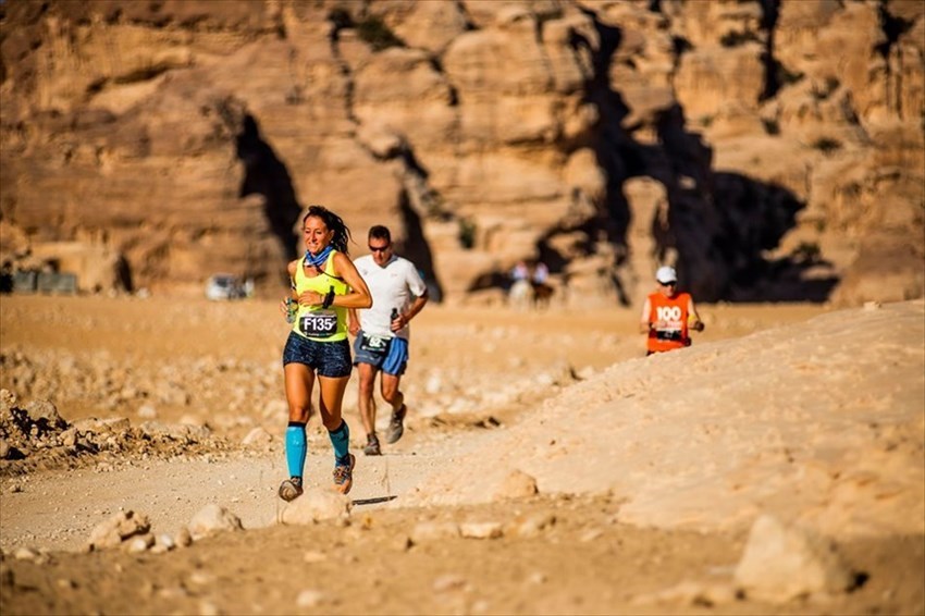 Laura durante la maratona
