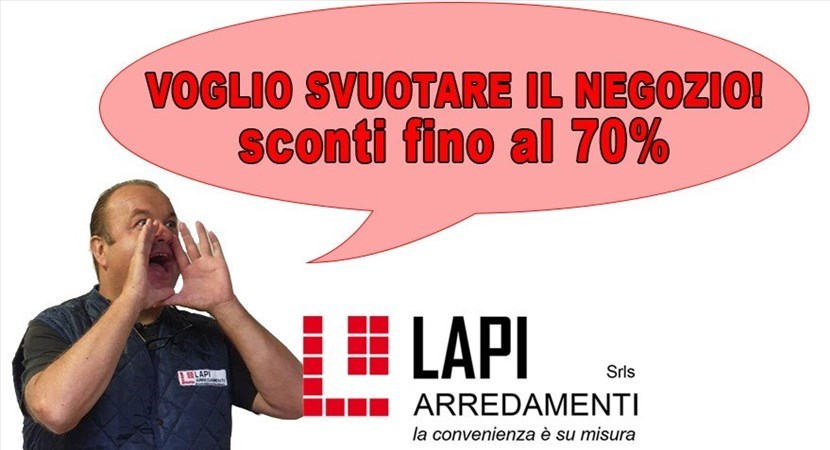 Lapi Arredamenti scuota tutto dal 1 ottobre per 5 settimane