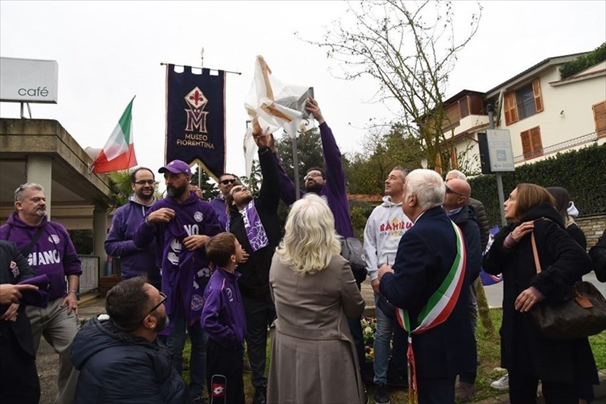 I momenti più salienti della cerimonia di inaugurazione a Rignano dello Stadio Davide Astori e Via Stefano Borgonovo