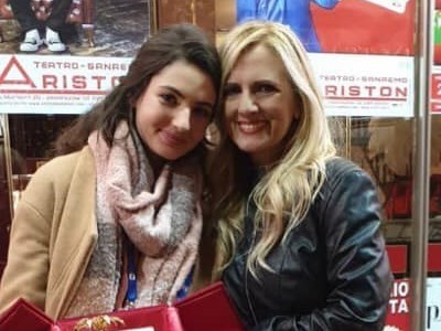 Tecla Insolia con la sua manager Gianna Martorella