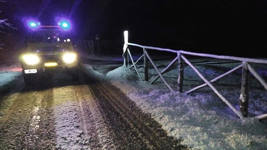 Vab Valdisieve in azione per neve su Rufina