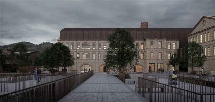 Rendering del progetto di restauro della ex Brunelleschi di Fabio Ventimiglia e Lapo Fioravanti