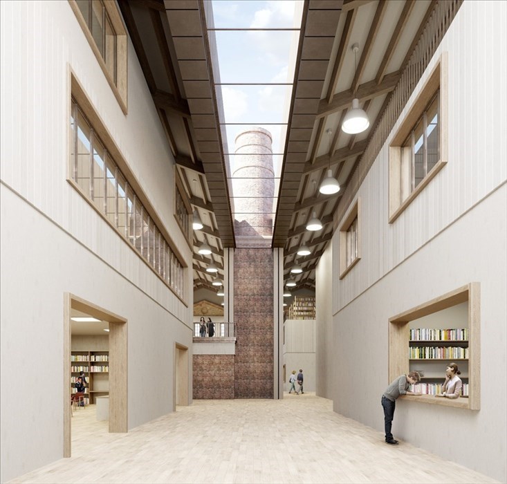 Rendering del progetto di restauro della ex Brunelleschi di Fabio Ventimiglia e Lapo Fioravanti