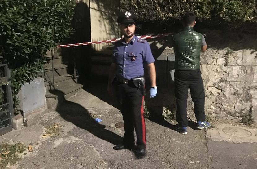Il Carabinieri sul luogo della tragedia