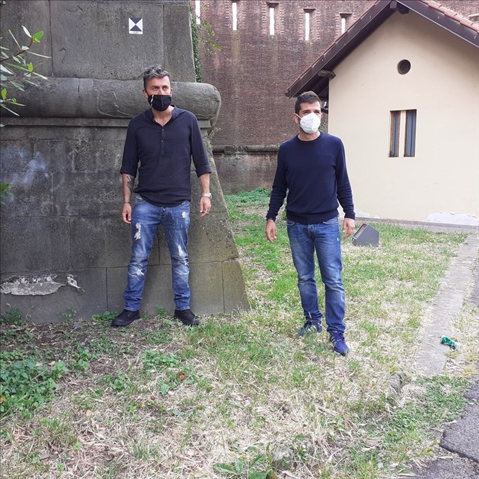 Simone Scavullo e Marco Stella durante il sopralluogo