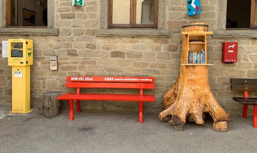 Panchina rossa alla Consuma (Pelago), violenza contro le donne