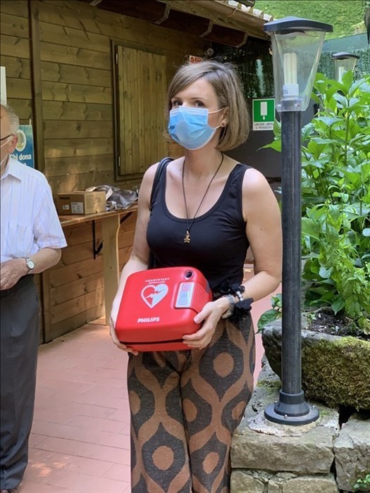 Cerimonia di inaugurazione del nuovo defibrillatore a Vallombrosa