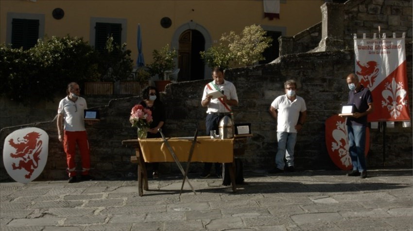 celebrazione ridotta Dante ghibellino 2020, 5 luglio San Godenzo