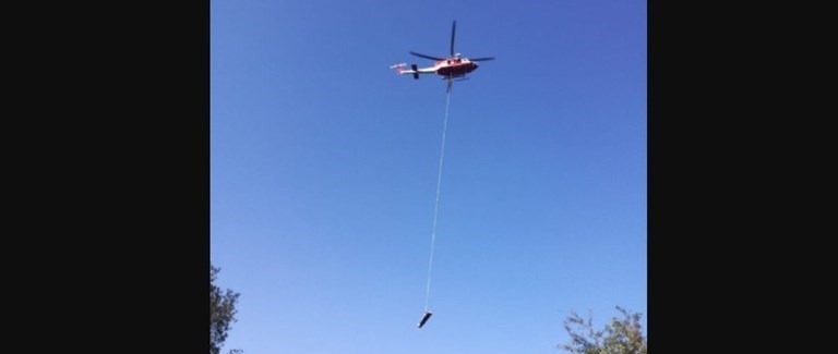 Recupero del cadavere a San Godenzo ad opera dell'elicottero dei Vigili del Fuoco - Foto esclusiva Ok!Valdisieve