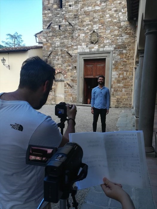 Backstage delle riprese per la realizzazione del video