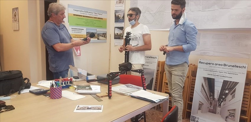 Backstage delle riprese per Nuova Brunelleschi di mercoledì 1 luglio 2020