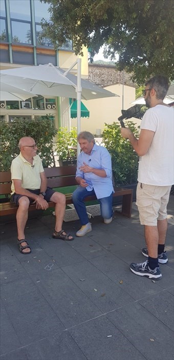 Backstage dell'intervista a Giuliano Marranci