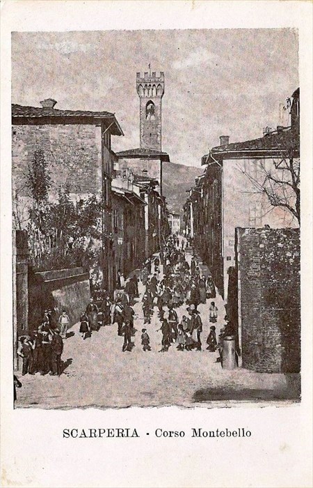 Cartolina di Scarperia nel 1902 quando Mocali fu promosso Maggiore-ediz. Rodolfo Mori