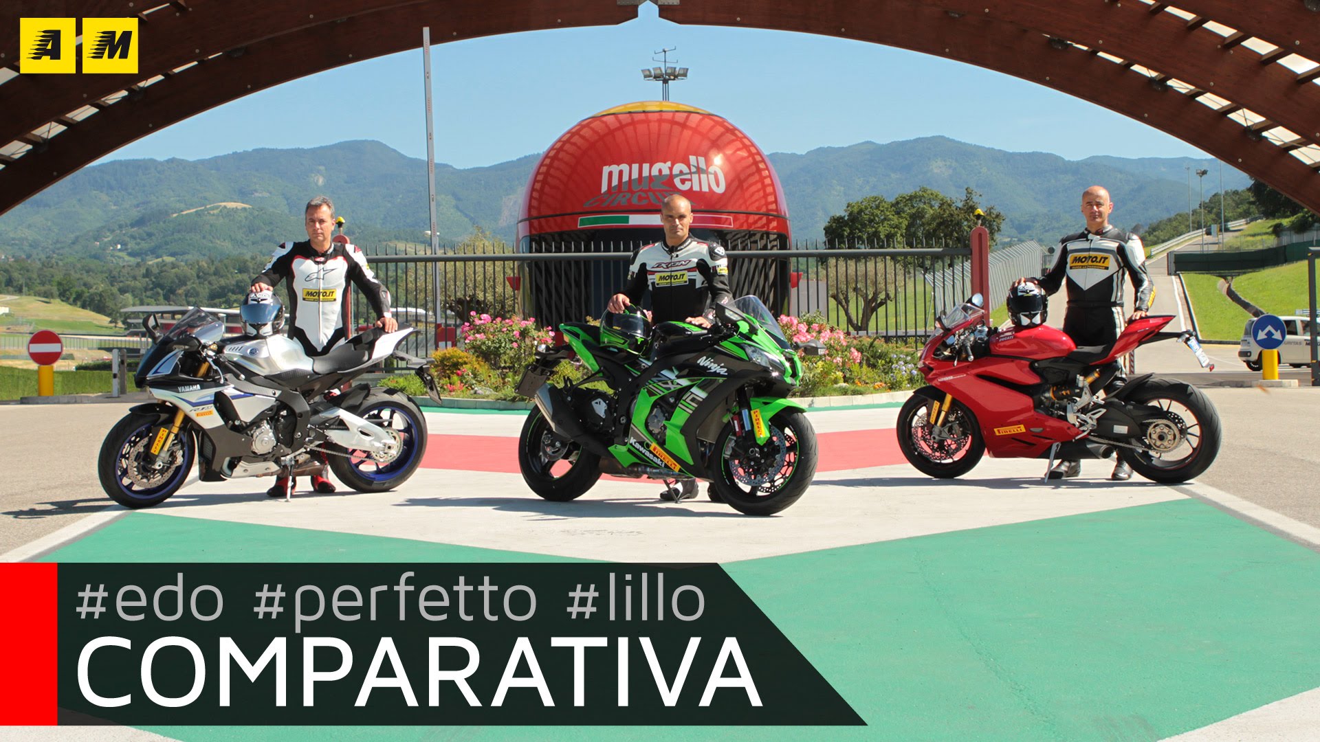 Mugello Circuit. Confronto in pista fra Kawasaki, Yamaha e Ducati