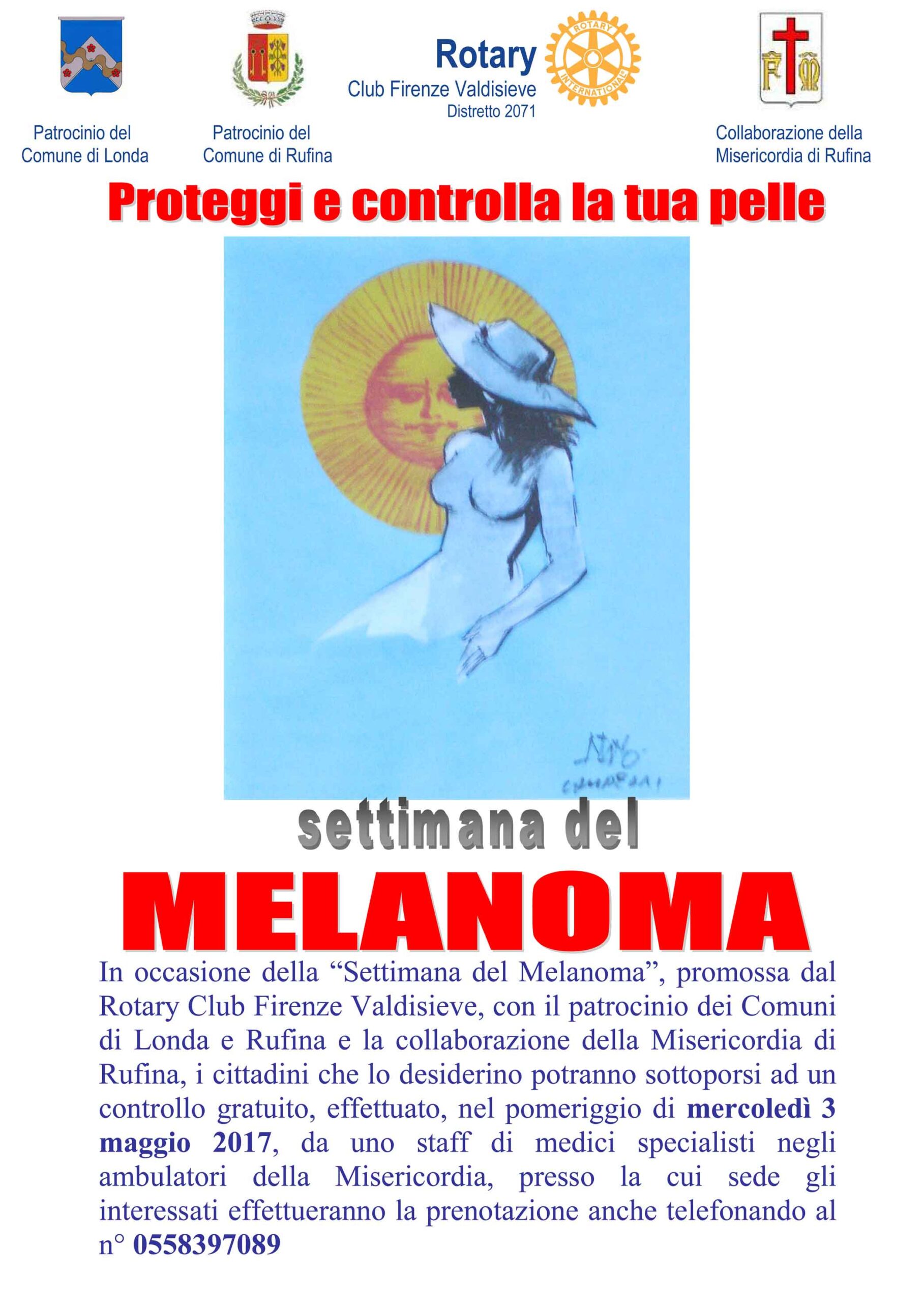 Controlla gratuiti a Valdisieve per la settimana del Melanoma. Come prenotarsi