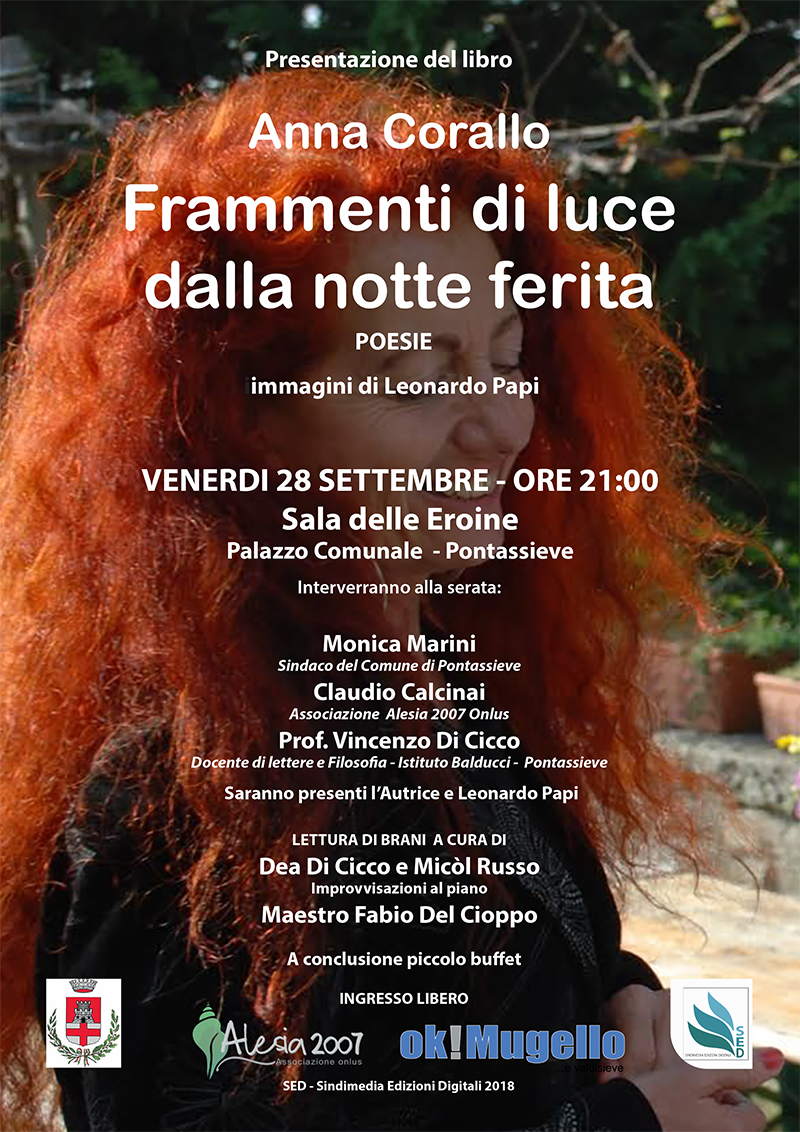 Frammenti di luce dalla notte ferita: a Pontassieve presentazione del libro di Anna Corallo