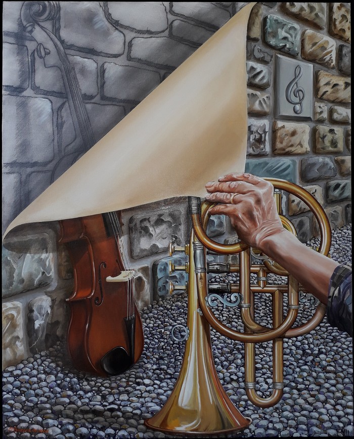 VARIAZIONE SU TEMA olio su tela cm.80x100 Settembre 2018-1 copia