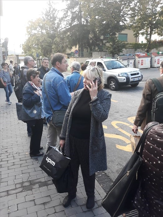 Pendolari in attesa a Pontassieve