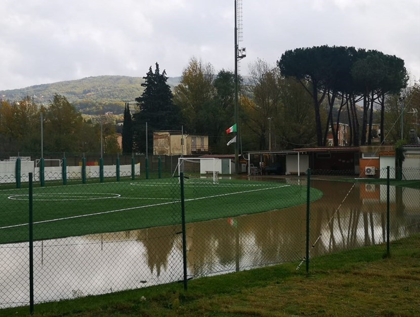 Campo sportivo Rufina allagato