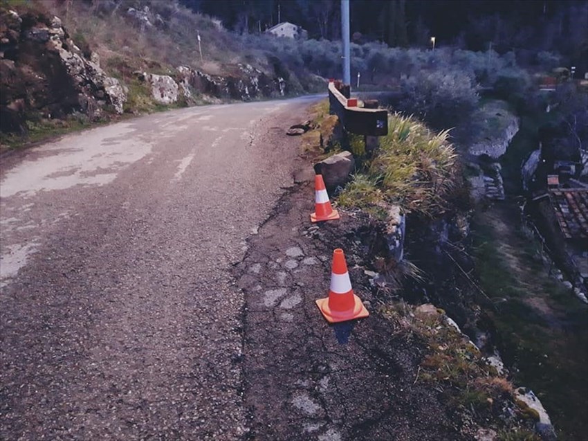 Situazione strade nella frazione di Ferrano (Pelago), 19 febbraio 2020