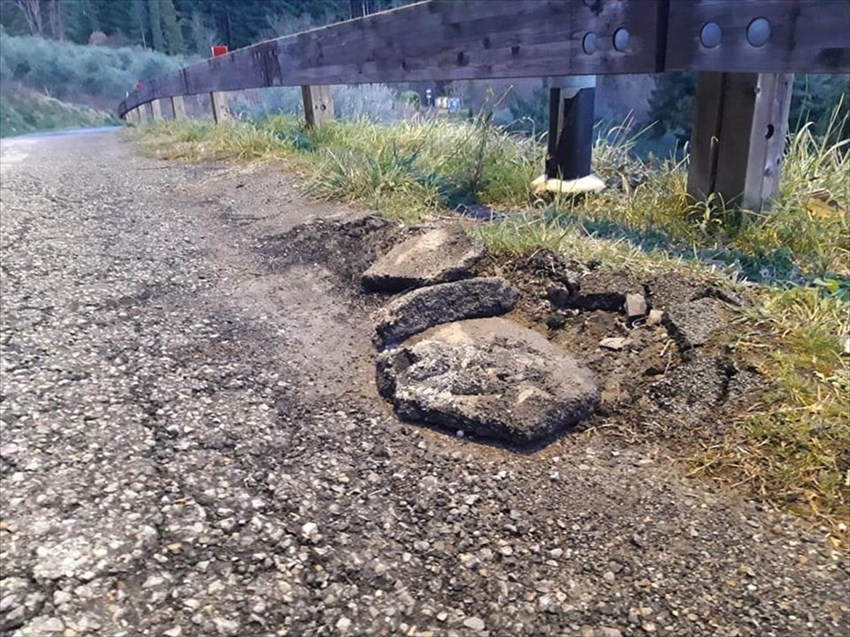 Situazione strade nella frazione di Ferrano (Pelago), 19 febbraio 2020