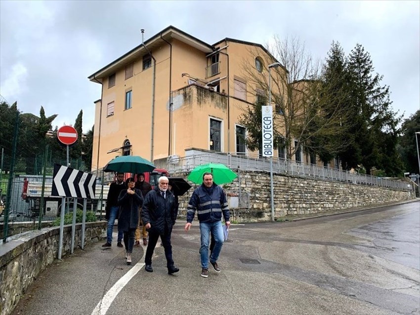 Sopralluogo lavori Via Garibaldi con Sindaco Daniele Lorenzini