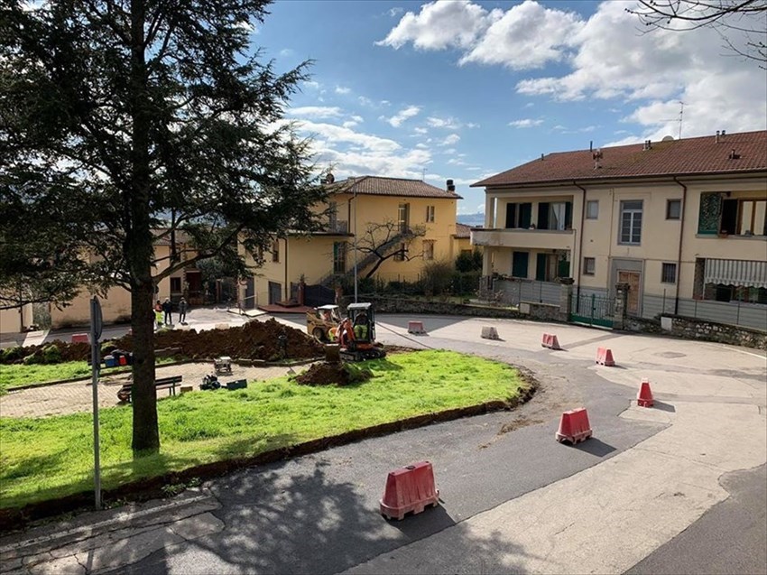 Sopralluogo lavori Via Garibaldi con Sindaco Daniele Lorenzini