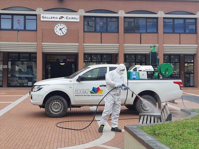 Sanificazione Piazza Cairoli a Pontassieve