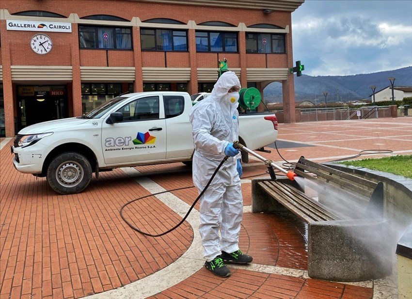 Sanificazione Piazza Cairoli a Pontassieve