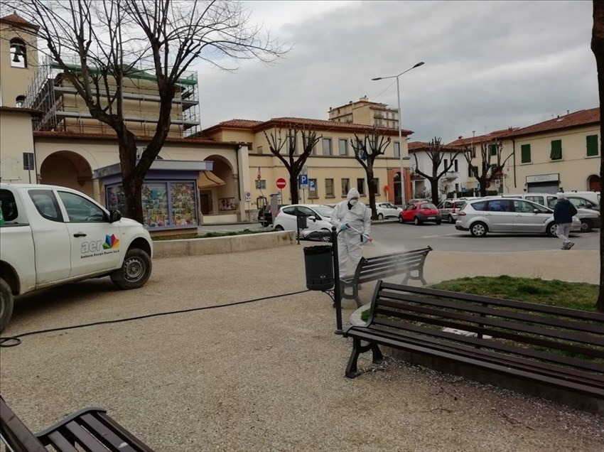 Sanificazione strade a Pelago