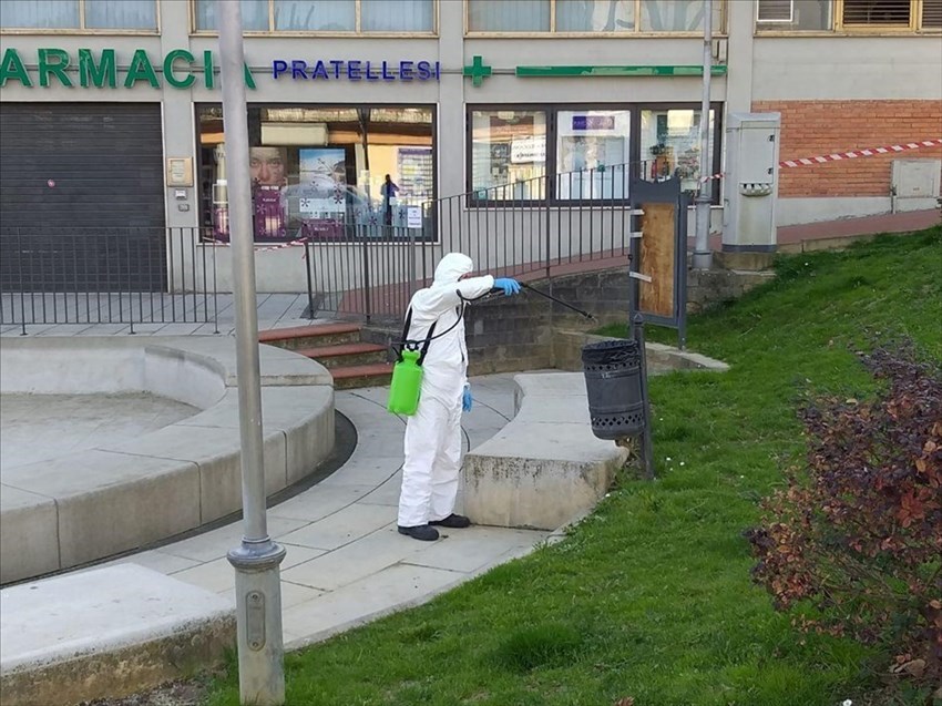 Sanificazione arredi Urbani nel Comune di Rignano anti-COVID19