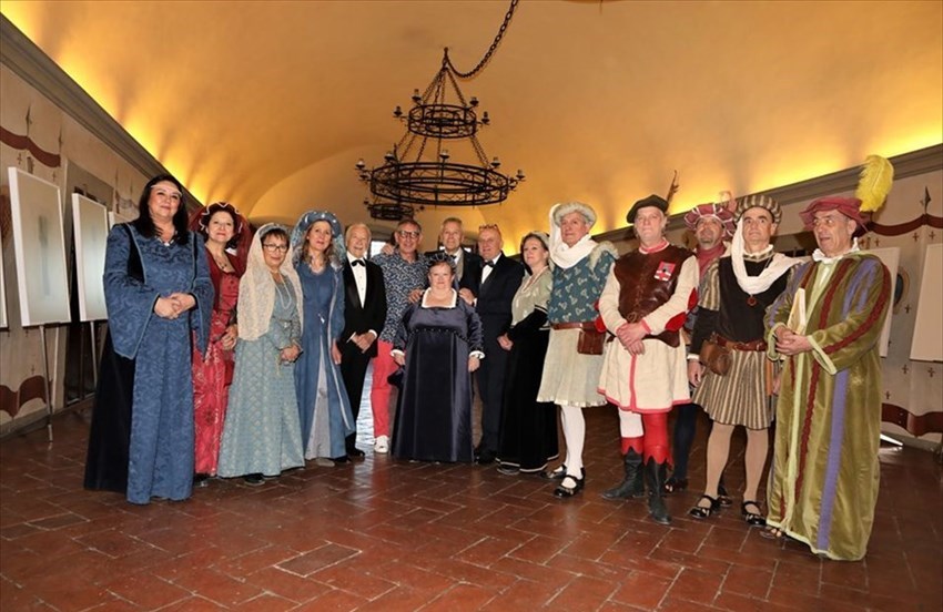 Alcuni dei figuranti del corteo storico di Pontassieve