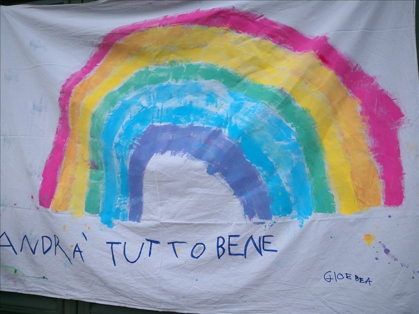 L'arcobaleno di Antonio e Michele ed i genitori Cinzia e Francesco - Foto di Cinzia De Martino
