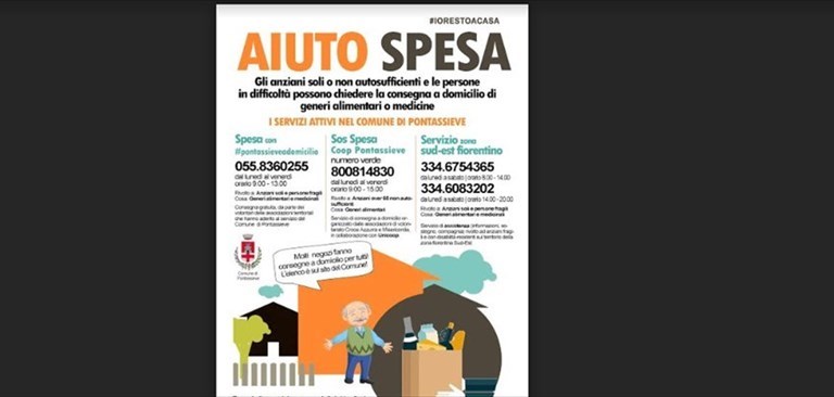 AIUTO SPESA, iniziativa di spesa a domicilio del Comune di Pontassieve