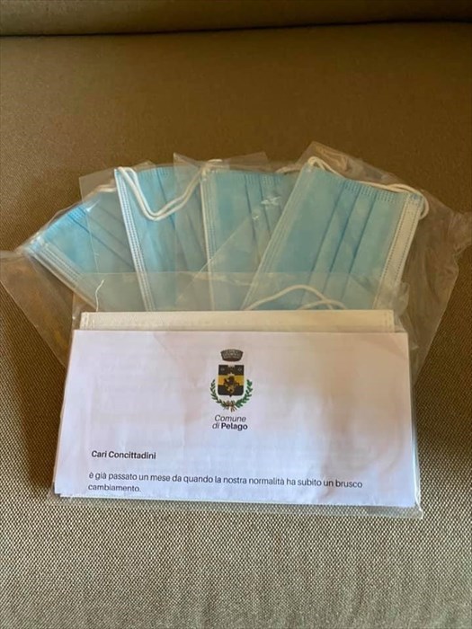 Mascherine consegnate a Pelago