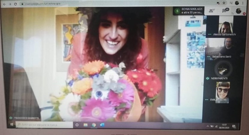 Laurea ai tempi del Covid-19, la videochiamata di Eleonora alla proclamazione di laurea